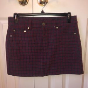 Plaid mini skirt